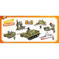 FORANGE FC4401 4401 CÀI ĐẶT LẠI TỔNG HỢP DU LỊCH 4 KẾT bộ đồ chơi xếp lắp ráp ghép mô hình Military Army Quân Sự Bộ Đội 1139 khối