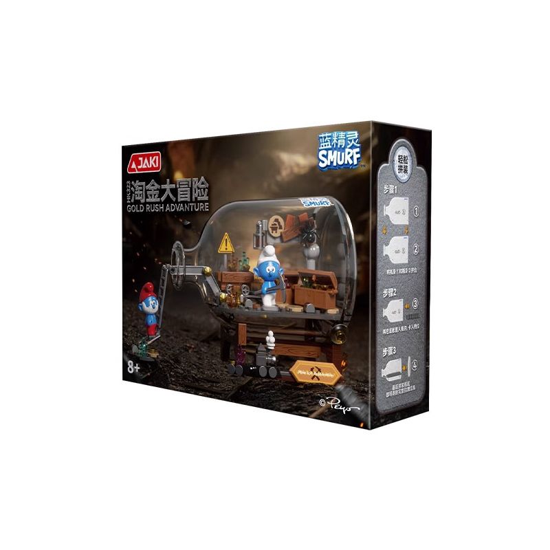 JAKI HK323 SMURFS GOLD RUSH ADVENTURE bộ đồ chơi xếp lắp ráp ghép mô hình Movie & Game SMURF GOLD RUSH ADVANTURE Phim Và Trò Chơi