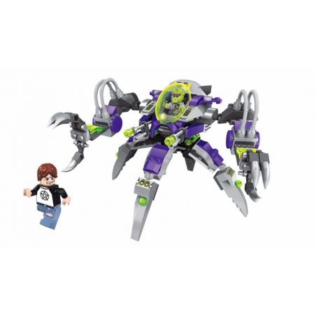 Enlighten 1605 Qman 1605 non  NGƯỜI NGOÀI HÀNH TINH BẮT DÂN THƯỜNG bộ đồ chơi xếp lắp ráp ghép mô hình Space Adventure SPACE ADVENTURE ALIEN GRAB MECH Thám Hiểm Không Gian 227 khối