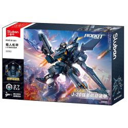 SLUBAN M38-B1581 B1581 1581 M38B1581 38-B1581 ÁO GIÁP MẠNH MẼ DI ĐỘNG ĐỘT KÍCH MECHA J-20 CÓ NGƯỜI LÁI bộ đồ chơi xếp lắp ráp ghép mô hình 569 khối