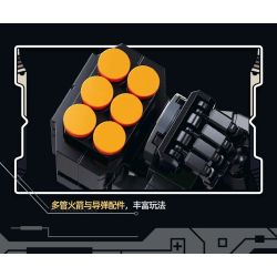 SLUBAN M38-B1583 B1583 1583 M38B1583 38-B1583 ÁO GIÁP MẠNH MẼ HỖ TRỢ VŨ TRANG MECHA WZ-10 CÓ NGƯỜI LÁI bộ đồ chơi xếp lắp ráp ghép mô hình 545 khối