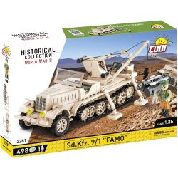 COBI 2281 SD.KFZ. 9/1 FAMO LOGISTICS AND REPAIR CRANE tỷ lệ 1:35 bộ đồ chơi xếp lắp ráp ghép mô hình Military Army SD.KFZ. 9/1 FAMO LOGISTICS AND REPAIR CRANE VEHICLE Quân Sự Bộ Đội 498 khối