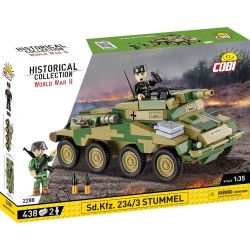 COBI 2288 SD.KFZ.234 XE BỌC THÉP CÓ BÁNH tỷ lệ 1:35 bộ đồ chơi xếp lắp ráp ghép mô hình Military Army SD.KFZ 234/3 STUMMEL VEHICLE Quân Sự Bộ Đội 438 khối
