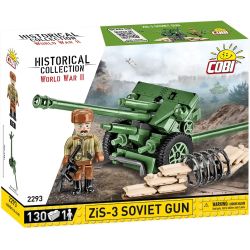 COBI 2293 SÚNG CHỐNG TĂNG ZIS-3 tỷ lệ 1:35 bộ đồ chơi xếp lắp ráp ghép mô hình Military Army ZIS-3 SOVIET GUN Quân Sự Bộ Đội 132 khối
