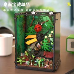 TAKUGI T3010 3010 HỘP SINH THÁI GIA ĐÌNH BEETLE bộ đồ chơi xếp lắp ráp ghép mô hình Arts & Crafts BEETLE FAMILY ECOLOGICAL BOX