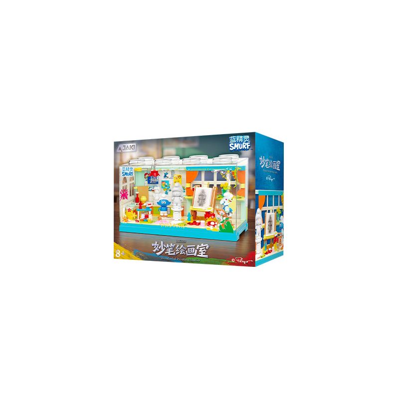 JAKI HK320 SMURFS PHÒNG VẼ TRANH TUYỆT VỜI bộ đồ chơi xếp lắp ráp ghép mô hình Movie & Game Phim Và Trò Chơi