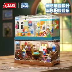 JAKI HK320 SMURFS PHÒNG VẼ TRANH TUYỆT VỜI bộ đồ chơi xếp lắp ráp ghép mô hình Movie & Game Phim Và Trò Chơi