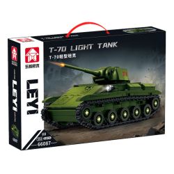 LE YI 66087 T-70 BỂ NHẸ bộ đồ chơi xếp lắp ráp ghép mô hình Military Army T-70 LIGHT TANK Quân Sự Bộ Đội 553 khối