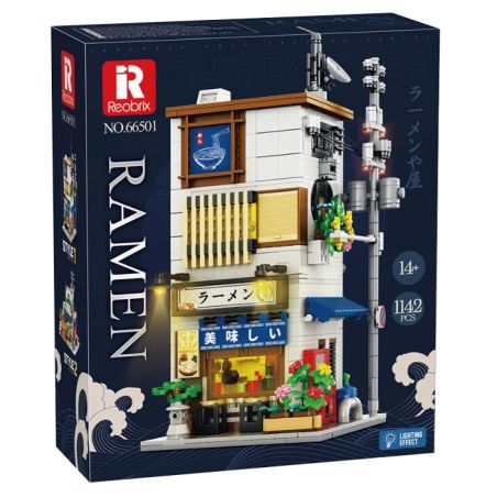 REOBRIX 66501 CỬA HÀNG RAMEN NHẬT BẢN bộ đồ chơi xếp lắp ráp ghép mô hình Creator Sáng Tạo 1142 khối