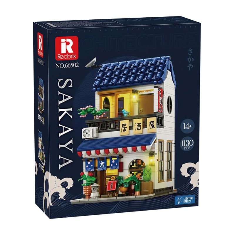 REOBRIX 66502 IZAKAYA KIỂU NHẬT bộ đồ chơi xếp lắp ráp ghép mô hình Creator SAKAYA Sáng Tạo 1130 khối