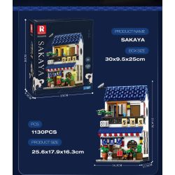 REOBRIX 66502 IZAKAYA KIỂU NHẬT bộ đồ chơi xếp lắp ráp ghép mô hình Creator SAKAYA Sáng Tạo 1130 khối
