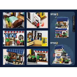 REOBRIX 66502 IZAKAYA KIỂU NHẬT bộ đồ chơi xếp lắp ráp ghép mô hình Creator SAKAYA Sáng Tạo 1130 khối