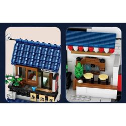 REOBRIX 66502 IZAKAYA KIỂU NHẬT bộ đồ chơi xếp lắp ráp ghép mô hình Creator SAKAYA Sáng Tạo 1130 khối