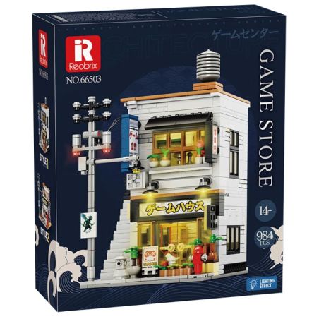 REOBRIX 66503 CỬA HÀNG ARCADE NHẬT BẢN bộ đồ chơi xếp lắp ráp ghép mô hình Creator GAME STORE Sáng Tạo 984 khối