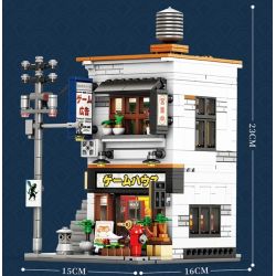 REOBRIX 66503 CỬA HÀNG ARCADE NHẬT BẢN bộ đồ chơi xếp lắp ráp ghép mô hình Creator GAME STORE Sáng Tạo 984 khối