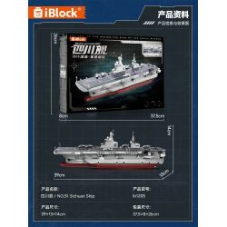 IBLOCK IB1205 1205 TÀU TỨ XUYÊN 1 650 tỷ lệ 1:650 bộ đồ chơi xếp lắp ráp ghép mô hình Military Army NO.076 SICHUAN SHIP Quân Sự Bộ Đội