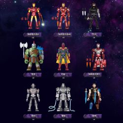 BLOKEES 81114 MARVEL HEROES AND STARS EDITION 4TH PEAK SHOWDOWN bộ đồ chơi xếp lắp ráp ghép mô hình Super Heroes Siêu Nhân Anh Hùng