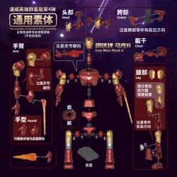 BLOKEES 81114 MARVEL HEROES AND STARS EDITION 4TH PEAK SHOWDOWN bộ đồ chơi xếp lắp ráp ghép mô hình Super Heroes Siêu Nhân Anh Hùng