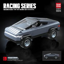 QuanGuan 100316 Quan Guan 100316 TESLA PICKUP CYBERTRUCK bộ đồ chơi xếp lắp ráp ghép mô hình Racers TESLA CYBERTRUCK Đua Tốc Độ 209 khối