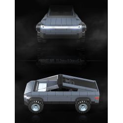 QuanGuan 100316 Quan Guan 100316 TESLA PICKUP CYBERTRUCK bộ đồ chơi xếp lắp ráp ghép mô hình Racers TESLA CYBERTRUCK Đua Tốc Độ 209 khối