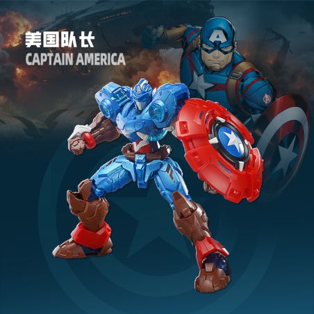 KEEPPLEY 73051 MARVEL MECH SUPER STAR EDITION 1 CAPTAIN AMERICA bộ đồ chơi xếp lắp ráp ghép mô hình Super Heroes Siêu Nhân Anh Hùng 190 khối
