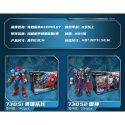 KEEPPLEY 73052 MARVEL MECHA SUPER STAR EDITION 1 THOR bộ đồ chơi xếp lắp ráp ghép mô hình Super Heroes Siêu Nhân Anh Hùng 204 khối