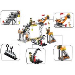 Enlighten 1712 Qman 1712 non  NHÀ MÁY SỬA CHỮA THIẾT BỊ QUÂN SỰ bộ đồ chơi xếp lắp ráp ghép mô hình Tactical Espionage Action TACTICAL ESPIONAGE ACTION COMBAT ZONES FIRE Chiến Thuật Quân Sự 396 khối