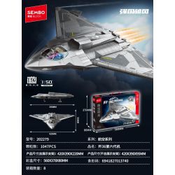 SEMBO 202279 ĐẤT NƯỚC HÙNG MẠNH MÁY BAY CHIẾN ĐẤU THẾ HỆ J-36-6 tỷ lệ 1:50 bộ đồ chơi xếp lắp ráp ghép mô hình Military Army Quân Sự Bộ Đội 1047 khối