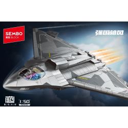 SEMBO 202279 ĐẤT NƯỚC HÙNG MẠNH MÁY BAY CHIẾN ĐẤU THẾ HỆ J-36-6 tỷ lệ 1:50 bộ đồ chơi xếp lắp ráp ghép mô hình Military Army Quân Sự Bộ Đội 1047 khối