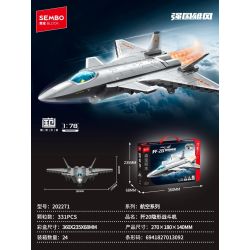 SEMBO 202271 ĐẤT NƯỚC MẠNH MẼ LÀ MÁY BAY CHIẾN ĐẤU TÀNG HÌNH J-20 1:78 tỷ lệ 1:78 bộ đồ chơi xếp lắp ráp ghép mô hình Military Army Quân Sự Bộ Đội 331 khối