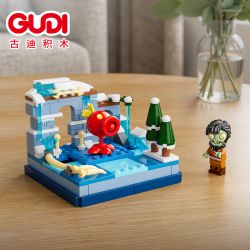 GUDI 60041A 60041B 60041C 60041D THỰC VẬT VS ZOMBIES SETOCE SEMECTION bộ đồ chơi xếp lắp ráp ghép mô hình Movie & Game Phim Và Trò Chơi 745 khối