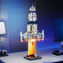 WEKKI 506512 BẢO TÀNG KHOA HỌC VÀ CÔNG NGHỆ DỰ ÁN YUEXING bộ đồ chơi xếp lắp ráp ghép mô hình City STELLAR LEAP PLAN Thành Phố