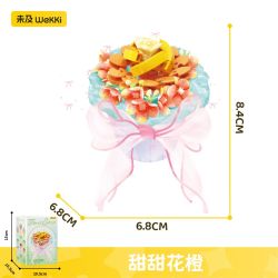 WEKKI 517217 HUAYU CUNG CẤP CHO BẠN 6 LOẠI HOA NGỌT ĐÀO NGÀO CHANH QUẢ MÂM XÔI TẢO CAM bộ đồ chơi xếp lắp ráp ghép mô hình Creator Sáng Tạo
