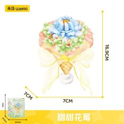 WEKKI 517217 HUAYU CUNG CẤP CHO BẠN 6 LOẠI HOA NGỌT ĐÀO NGÀO CHANH QUẢ MÂM XÔI TẢO CAM bộ đồ chơi xếp lắp ráp ghép mô hình Creator Sáng Tạo