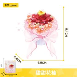 WEKKI 517217 HUAYU CUNG CẤP CHO BẠN 6 LOẠI HOA NGỌT ĐÀO NGÀO CHANH QUẢ MÂM XÔI TẢO CAM bộ đồ chơi xếp lắp ráp ghép mô hình Creator Sáng Tạo