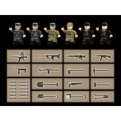 QuanGuan 100314 Quan Guan 100314 PHÁO TỰ TẤN CÔNG TIGER ASSAULT bộ đồ chơi xếp lắp ráp ghép mô hình Military Army STURMTIGER GERMAN 38CM ASSAULT MORTAR Quân Sự Bộ Đội 1394 khối