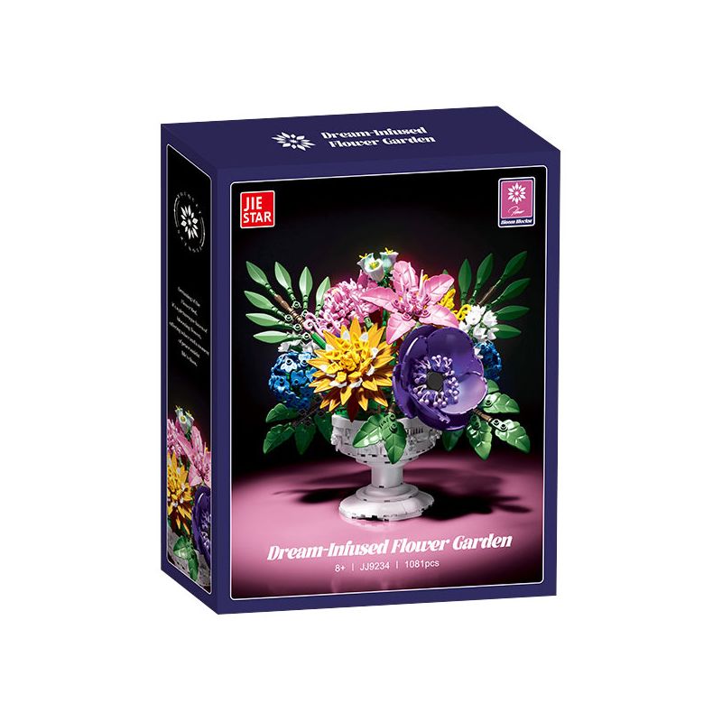 JIESTAR JJ9234 9234 GIƯỜNG HOA MENGQIN bộ đồ chơi xếp lắp ráp ghép mô hình Creator DREAM INFUSED FLOWER GARDEN Sáng Tạo 1081 khối