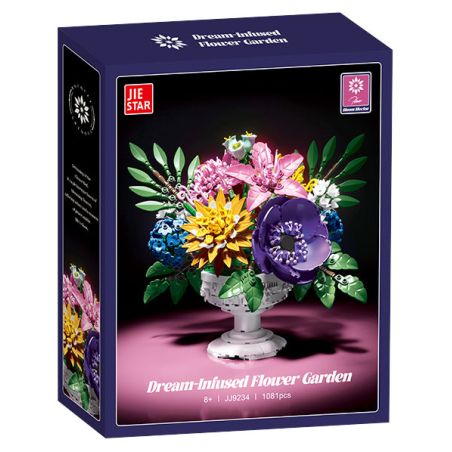 JIESTAR JJ9234 9234 GIƯỜNG HOA MENGQIN bộ đồ chơi xếp lắp ráp ghép mô hình Creator DREAM INFUSED FLOWER GARDEN Sáng Tạo 1081 khối