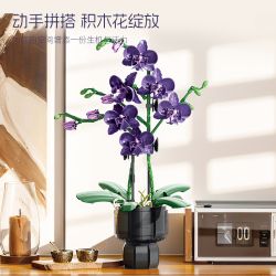 JIESTAR JJ9235 9235 HOA LAN MÀU TÍM bộ đồ chơi xếp lắp ráp ghép mô hình Creator ELEGANT VIOLET Sáng Tạo 666 khối