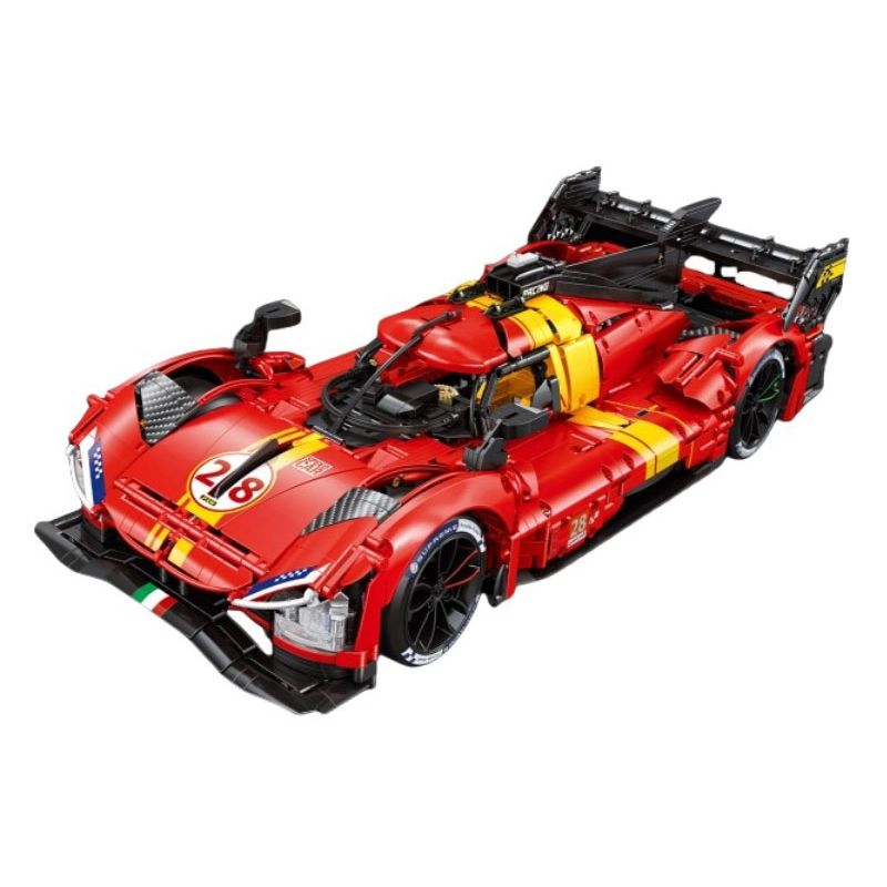 EIKEE Y18080 18080 FERRARI LE MANS SUPERCAR 499P 1 8 tỷ lệ 1:8 bộ đồ chơi xếp lắp ráp ghép mô hình Technic LEMANS 499P Kỹ Thuật Công Nghệ Cao Mô Hình Phương Tiện 3350 khối