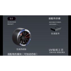 EIKEE Y18080 18080 FERRARI LE MANS SUPERCAR 499P 1 8 tỷ lệ 1:8 bộ đồ chơi xếp lắp ráp ghép mô hình Technic LEMANS 499P Kỹ Thuật Công Nghệ Cao Mô Hình Phương Tiện 3350 khối