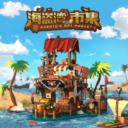 IAMBRICK 31111 THỊ TRƯỜNG VỊNH PIRATE bộ đồ chơi xếp lắp ráp ghép mô hình Pirates Of The Caribbean PIRATE'S BAY MARKET Cướp Biển Vùng Caribe 856 khối