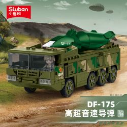 SLUBAN M38-B1576 B1576 1576 M38B1576 38-B1576 TÊN LỬA SIÊU ÂM DF-17S 1:55 tỷ lệ 1:55 bộ đồ chơi xếp lắp ráp ghép mô hình Military Army Quân Sự Bộ Đội 216 khối