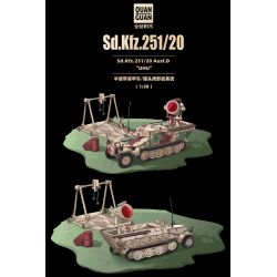 QuanGuan 100318 Quan Guan 100318 SD.KFZ.251/20 HALF TRACK TRANH CHẤP HỆ THỐNG/OWL SESSENT 1:28 tỷ lệ 1:28 bộ đồ chơi xếp lắp ráp ghép mô hình Military Army SD.KFZ.251/20 AUSF.D UHU Quân Sự Bộ Đội 1267 khối