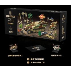 QuanGuan 100318 Quan Guan 100318 SD.KFZ.251/20 HALF TRACK TRANH CHẤP HỆ THỐNG/OWL SESSENT 1:28 tỷ lệ 1:28 bộ đồ chơi xếp lắp ráp ghép mô hình Military Army SD.KFZ.251/20 AUSF.D UHU Quân Sự Bộ Đội 1267 khối