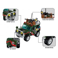 Enlighten 1707 Qman 1707 non  KHÔNG KÍCH bộ đồ chơi xếp lắp ráp ghép mô hình Tactical Espionage Action TACTICAL ESPIONAGE ACTION COMBAT ZONES FIRE Chiến Thuật Quân Sự 241 khối