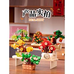 FEMIBOX S5402 5402 MAO TREE KIẾM TIỀN LE THẢ CÁC HỘP MÙ TRONG CHẬU CÂY 6 bộ đồ chơi xếp lắp ráp ghép mô hình Creator Sáng Tạo