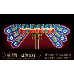 JAKI EK052 GUOBO YANYI CHÍN CON RỒNG VÀ CHIẾC VƯƠNG MIỆN PHOENIX bộ đồ chơi xếp lắp ráp ghép mô hình 1116 khối