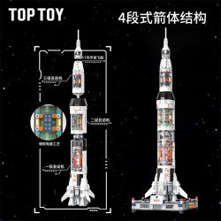 TOP TOY TC115 TÊN LỬA NẶNG KHÔNG GIAN BÌNH MINH bộ đồ chơi xếp lắp ráp ghép mô hình City Thành Phố