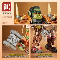 DK 2021 ORC SAL bộ đồ chơi xếp lắp ráp ghép mô hình Movie & Game ORC SARR Phim Và Trò Chơi 1776 khối